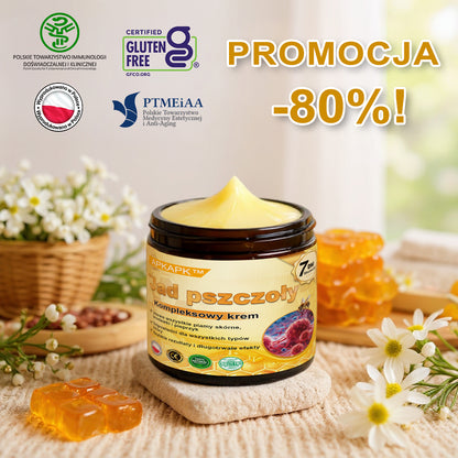ΑPΚΑPK® Jad Pszczoły Kompleksowy Krem🥇pomaga w leczeniu problemów skórnych, takich jak: zmarszczki, blizny, plamy pigmentacyjne, rozstępy, trądzik, łuszczyca, egzema, zmiany skórne, podrażnienia, stany zapalne i inne problemy skórne🔥