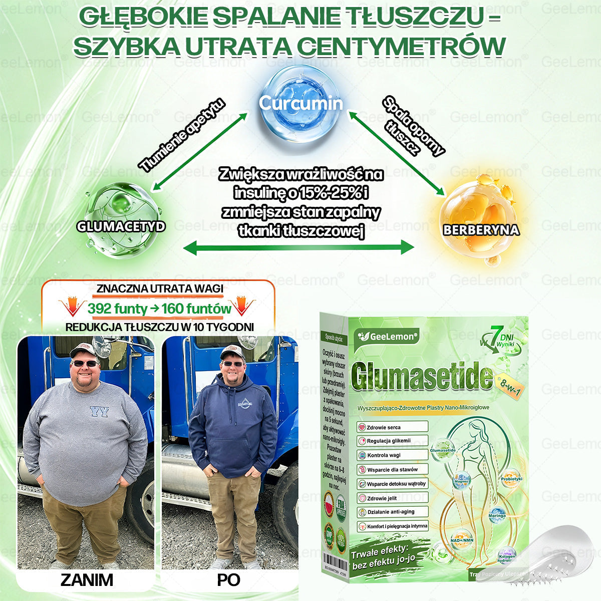 Oficjalny Sklep | 👩‍⚕️🛡️ 𝐆𝐞𝑒𝐿𝑒𝐦𝐨𝐧® 𝐆𝐥𝐮𝐦ase𝐭𝐢𝐝𝐞 𝟖 𝐰 𝟏 Smukły i Zdrowy Nano Plaster z Mikronakłuciami 🇵🇱(Tylko raz dziennie, widoczne zmiany już w 7 dni)✅ Na otyłość, 🅛🅞🅞🅢🅔 🅢🅚🅘🅝 wiotką skórę, cukrzycę, bezdech senny, problemy ze stawami i wiele więcej