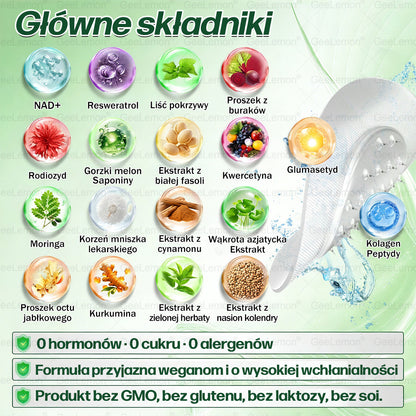 Oficjalny Sklep | 👩‍⚕️🛡️ 𝐆𝐞𝑒𝐿𝑒𝐦𝐨𝐧® 𝐆𝐥𝐮𝐦ase𝐭𝐢𝐝𝐞 𝟖 𝐰 𝟏 Smukły i Zdrowy Nano Plaster z Mikronakłuciami 🇵🇱(Tylko raz dziennie, widoczne zmiany już w 7 dni)✅ Na otyłość, 🅛🅞🅞🅢🅔 🅢🅚🅘🅝 wiotką skórę, cukrzycę, bezdech senny, problemy ze stawami i wiele więcej