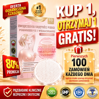 💜HISKIN® Mikroigłowe plastry na piersi wspierające efekt pełniejszego wyglądu, liftingu i ujędrnienia