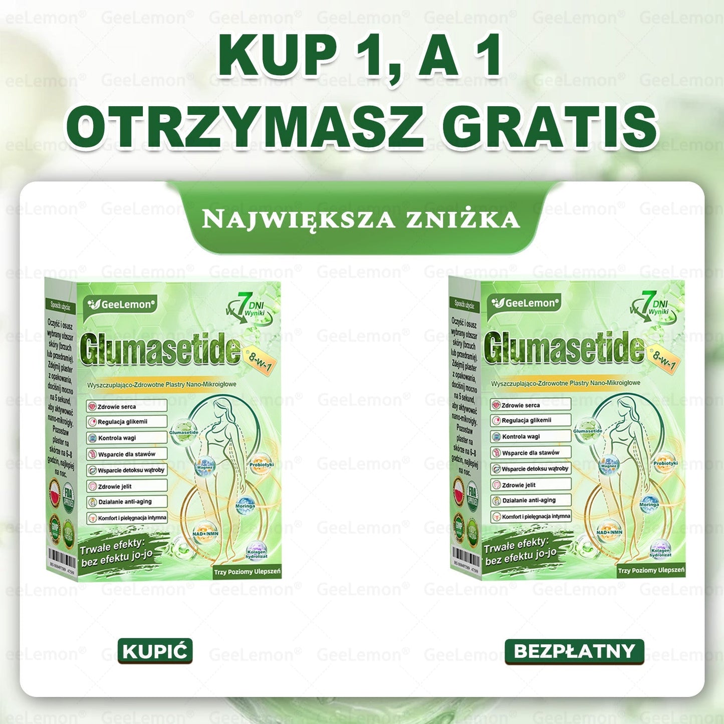 Oficjalny Sklep | 👩‍⚕️🛡️ 𝐆𝐞𝑒𝐿𝑒𝐦𝐨𝐧® 𝐆𝐥𝐮𝐦ase𝐭𝐢𝐝𝐞 𝟖 𝐰 𝟏 Smukły i Zdrowy Nano Plaster z Mikronakłuciami 🇵🇱(Tylko raz dziennie, widoczne zmiany już w 7 dni)✅ Na otyłość, 🅛🅞🅞🅢🅔 🅢🅚🅘🅝 wiotką skórę, cukrzycę, bezdech senny, problemy ze stawami i wiele więcej