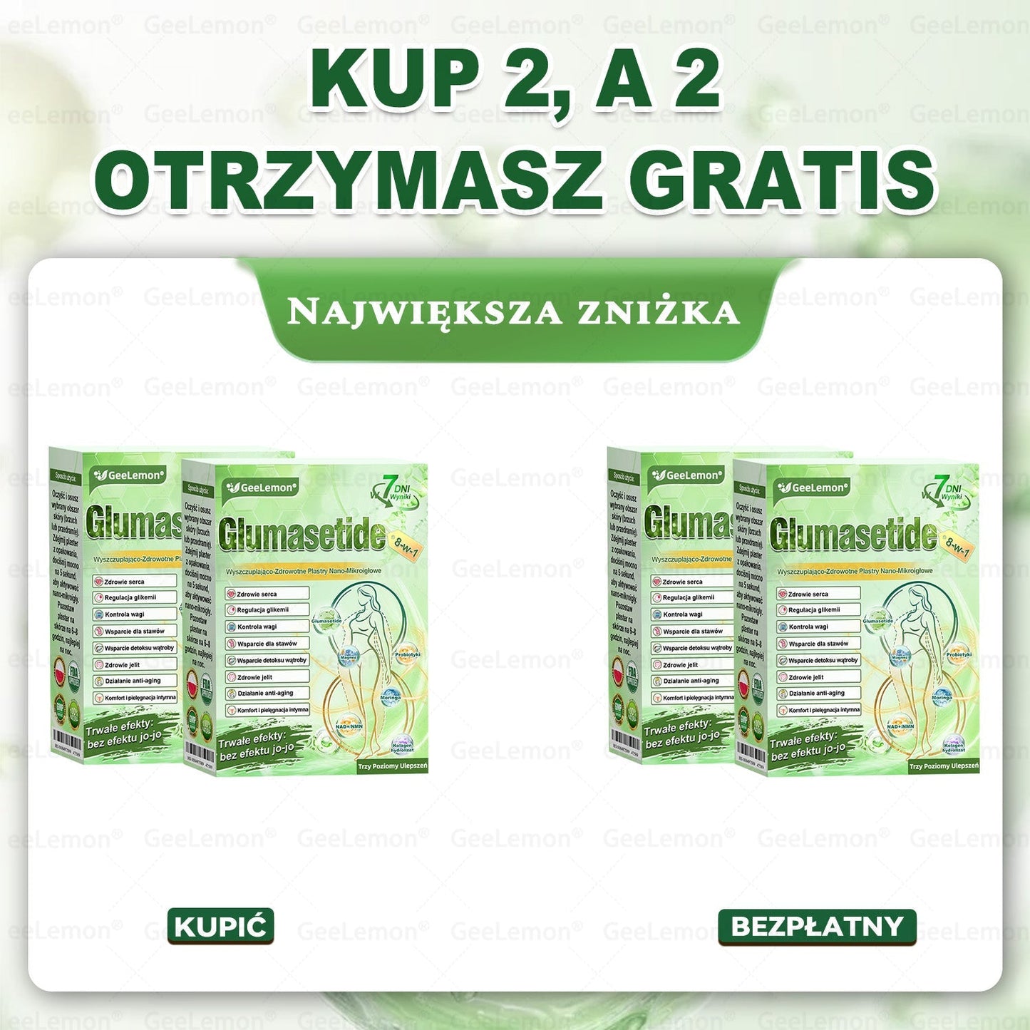 Oficjalny Sklep | 👩‍⚕️🛡️ 𝐆𝐞𝑒𝐿𝑒𝐦𝐨𝐧® 𝐆𝐥𝐮𝐦ase𝐭𝐢𝐝𝐞 𝟖 𝐰 𝟏 Smukły i Zdrowy Nano Plaster z Mikronakłuciami 🇵🇱(Tylko raz dziennie, widoczne zmiany już w 7 dni)✅ Na otyłość, 🅛🅞🅞🅢🅔 🅢🅚🅘🅝 wiotką skórę, cukrzycę, bezdech senny, problemy ze stawami i wiele więcej