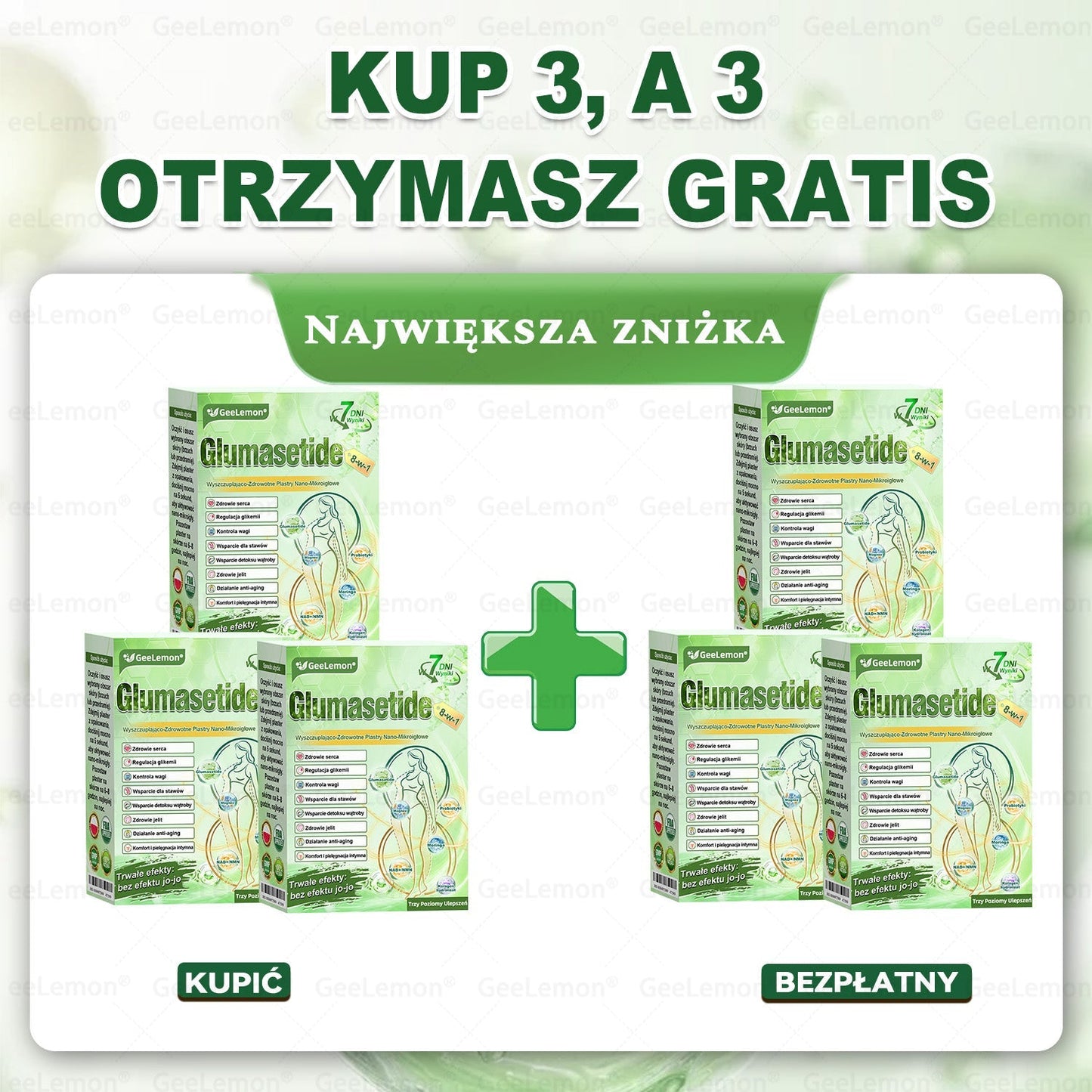 Oficjalny Sklep | 👩‍⚕️🛡️ 𝐆𝐞𝑒𝐿𝑒𝐦𝐨𝐧® 𝐆𝐥𝐮𝐦ase𝐭𝐢𝐝𝐞 𝟖 𝐰 𝟏 Smukły i Zdrowy Nano Plaster z Mikronakłuciami 🇵🇱(Tylko raz dziennie, widoczne zmiany już w 7 dni)✅ Na otyłość, 🅛🅞🅞🅢🅔 🅢🅚🅘🅝 wiotką skórę, cukrzycę, bezdech senny, problemy ze stawami i wiele więcej