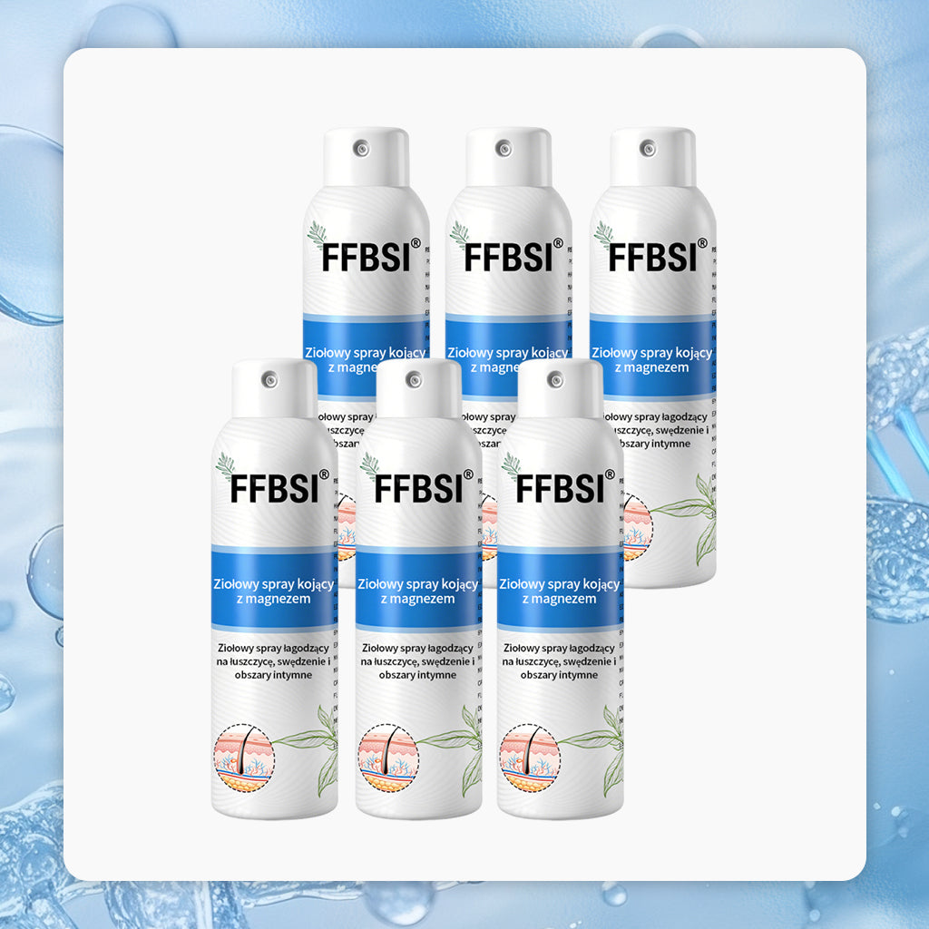 Szybka ulga w swędzeniu i ukojenie zaczerwienionej skóry! ⭐FFBSI® Magnezowy spray ziołowy na łuszczycę 🔥Łagodzi objawy łuszczycy, egzemy i trądziku, zmniejsza wypryski i przebarwienia, głęboko nawilża i wspiera regenerację skóry
