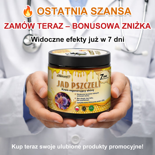 ΑPΚΑPK® Jad Pszczoły Kompleksowy Krem✨pomaga w leczeniu problemów skórnych, takich jak: zmarszczki, blizny, plamy pigmentacyjne, rozstępy, trądzik, łuszczyca, egzema, zmiany skórne, podrażnienia, stany zapalne i inne problemy skórne🔥