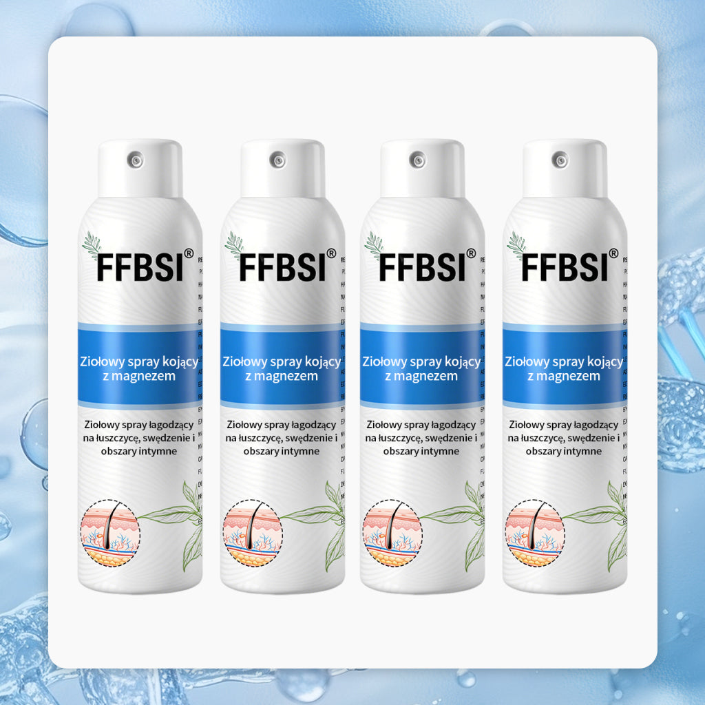 Szybka ulga w swędzeniu i ukojenie zaczerwienionej skóry! ⭐FFBSI® Magnezowy spray ziołowy na łuszczycę 🔥Łagodzi objawy łuszczycy, egzemy i trądziku, zmniejsza wypryski i przebarwienia, głęboko nawilża i wspiera regenerację skóry