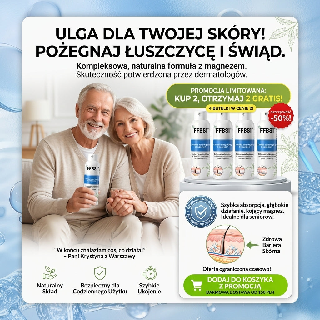 Szybka ulga w swędzeniu i ukojenie zaczerwienionej skóry! ⭐FFBSI® Magnezowy spray ziołowy na łuszczycę 🔥Łagodzi objawy łuszczycy, egzemy i trądziku, zmniejsza wypryski i przebarwienia, głęboko nawilża i wspiera regenerację skóry
